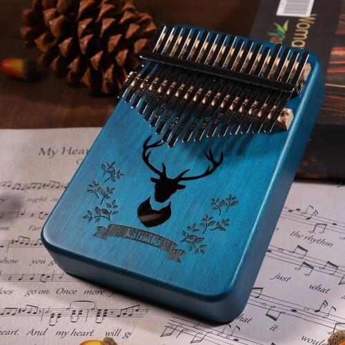 Kalimba 17 Key Mahogany Thumb Piano Musical Instrument African Finger Piano Musical Instrument Exquisite Gift