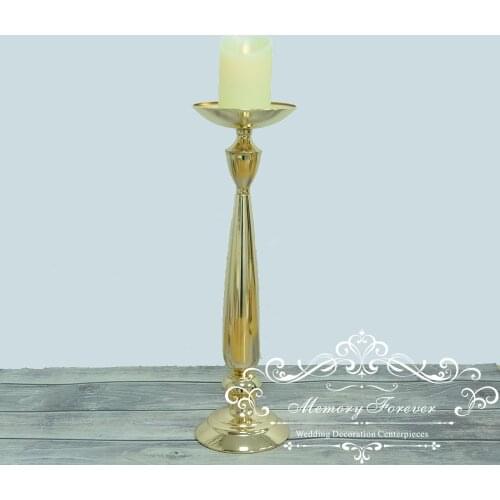 10pcs gold candle holder rustic flower stand wedding decoration table centerpiece candlestick metal display flower rack