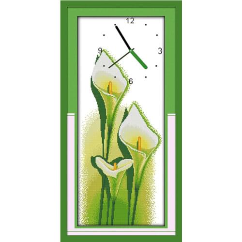 Lifelong love cross stitch kit 14ct 11ct count print canvas wall clock stitching embroidery DIY handmade needlework