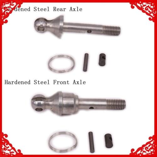 RCAWD 1PC Hardened Steel Rear&Front Wheel Axle For 1/10 Rc Hobby Model Car Traxxas Slash SLA021 SLA022 Upgraded Parts