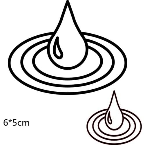 60*50mm Water Dropping Cutting Metal Dies for 2020 New Stencils DIY Scrapbooking Paper Cards Craft Making New Craft Decoration