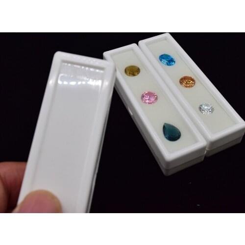 Gemstone display box jewelry boxes organizer gem holder storage for diamond beads pandora charms pendnat packaging case