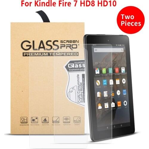 Ultra Clear Screen Protector for Kindle Fire HD 7 8 10 2019 2018 2017 Tempered Glass Guard Film Funda