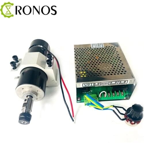 0.5kw clamps Air cooled Air cooled spindle ER11 chuck CNC 500W Spindle Motor + Power Supply speed governor with Mach3