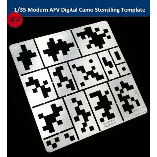 1/35 Modern AFV Digital Camo Leakage Spray Plate Stenciling Template Tool for Gundam Model AJ0013