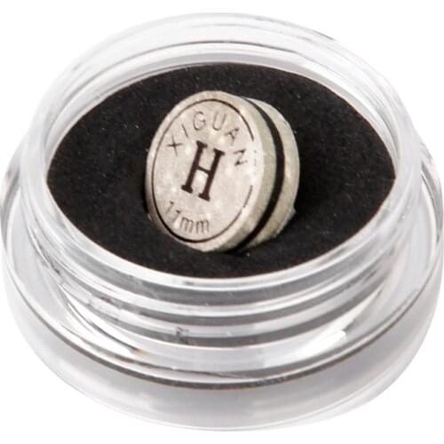 1pc Leather Snooker or Pool Cue Tip with Humidity Resistant Box Glue on 11mm