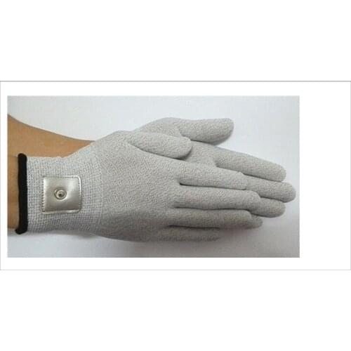 10pcs（5pair）Conductive Silver fiber Electrode Massage Face Muscle Stimulator Gloves For Frequency TENS Unit free shipping