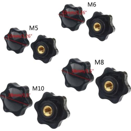 10PCS M5 M6 M8 M10 Plum Hand Tighten Nuts Handle Thread Star Mechanical Thumb Nut Manual Clamping Knob Jy28 21 Dropshipping