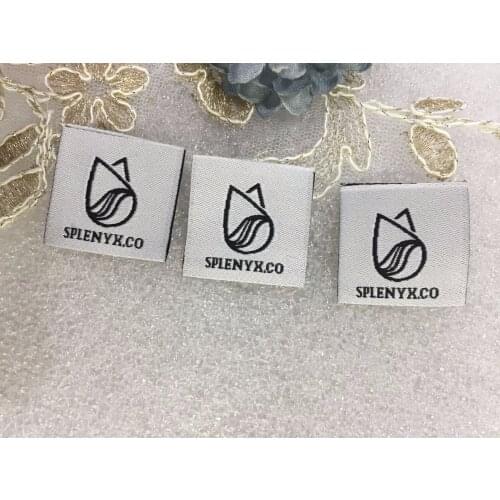Free shipping Customized (1000pcs/lot) garment clothing tags /Woven Labels/ custom clothing labels/main labels/damask label