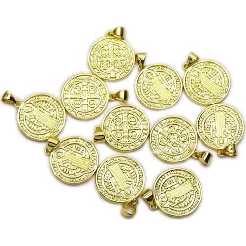 20Pcs Rectangle Sanbenito pendant Fashion jewelry pendants Handmade women accessories pendants Coin shape pendant7289