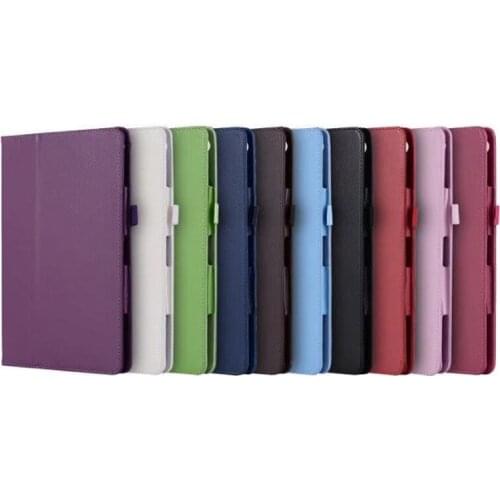 Litchi PU Leather Case Cover with Stand for Huawei Honor WaterPlay 10 HDN-L09 HDN-W09 10.1 inch + PET Clear Screen Protector