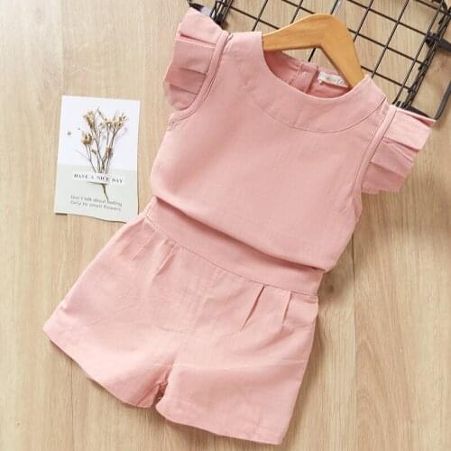 Kids Girls Clothing Sets Summer New Style Brand Baby Girls Clothes short Sleeve T-Shirt+Pant Dress 2Pcs Children Clothes Suits