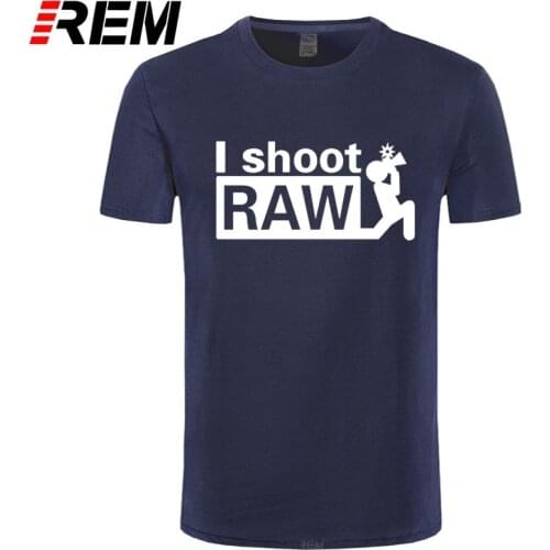REM I shoot RAW Novelty Funny Creative Mens T-Shirt T Shirt Men 2018 New Short Sleeve O Neck Cotton Casual Top Tee