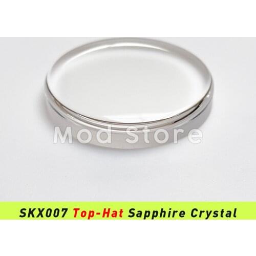 HQ Fit For SKX Flat Inserts SKX007/SKX011/SRPD Top Hat Sapphire Crystal With Clear AR Blue AR