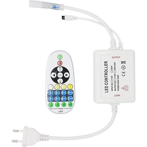 SZYOUMY 23 KEYS Dimmable IR Controller for 220V 110V LED Strip Light Ruban White&Warmwhite Dimmable Strip EU Power Plug