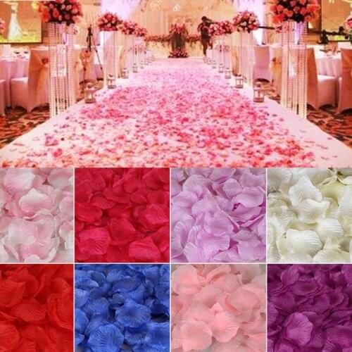 100/500/2000 Pieces of Artificial Fake Rose Petals Wedding Party Valentines Day Romantic Night Event Decoration Accessories