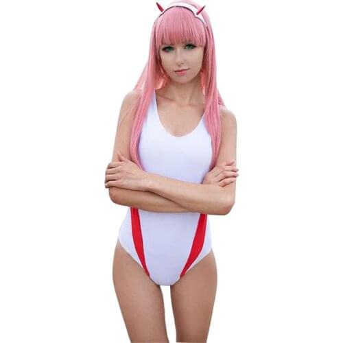 DARLING in the FRANXX CODE:002 Zero Two Cosplay Costume Sexy Bodysuit For Women Jumpsuit Swimsuit and Wigs 2020 Halloween Anime