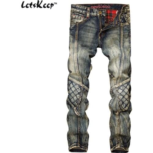 Мужские обтягивающие джинсы LetsKeep China At AliExpress