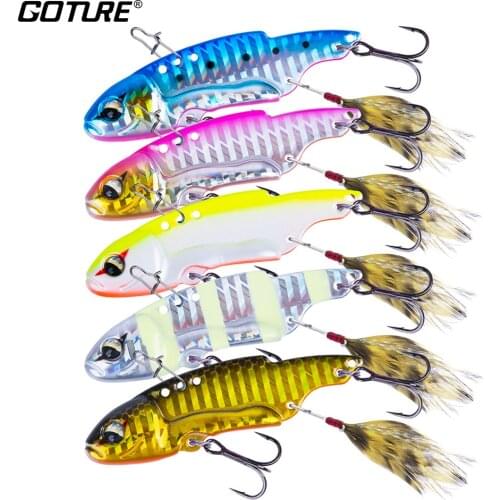 Goture 5pcs/lot Metal VIB Fishing Lure 17g 25g Long Casting Sinking Vibration Artificial Baits For Freshwater Saltwater Fishing