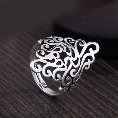 Personality Exaggerated Gothic Flower Rings For Women Charm Engagement Jewelry Girls Open Finger Knuckle Rings