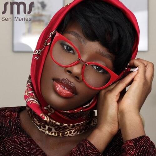 Ladies Optical Sexy Cat Eye Glasses Frames Women Brand Designer Eyeglasses Fashion Clear Lens Eyewear UV400