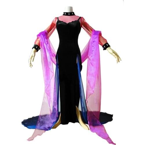 Princess Chibi Usa Small Lady Chibiusa Cosplay Costume long tail black dress 11