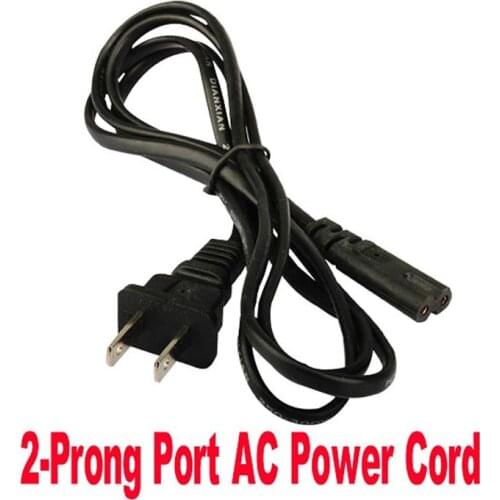 Pro Power Supplies US Plug 2 Prong Port AC Power Cord Cable 5Ft Long Cable Electrical Equipment Accessories AA