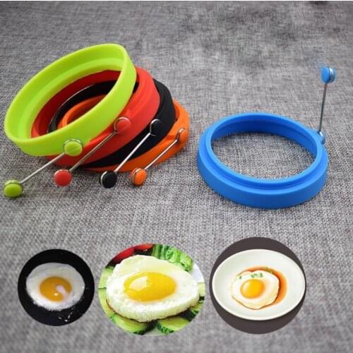 Silicone Round Fried Egg Pancake Ring Omelette Egg Mould for Cooking Breakfast Oven Kitchen Mold Nonstick Kitchen Accessories
