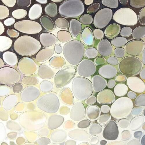 Glass Sticker Cobblestone Shaped Glass Sticker Bathroom Door Window Static Film Home Decor