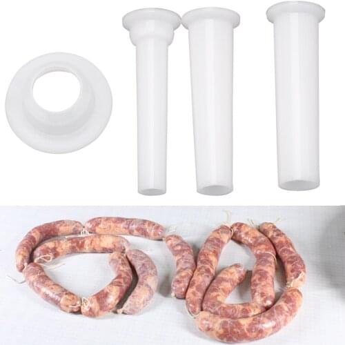 With Base Filling Meat Tubes DIY Sausage Maker Meat Grinder 1set Sausage Stuffer Filling Tubes Funnels Nozzles Filling Funnel