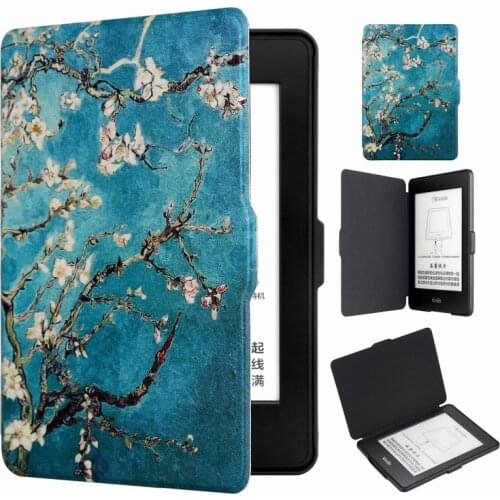 Universal Cover for Amazon Kindle Paperwhite 4 (2018 released 10th)Van Gogh Design Skin Auto Wake Up/Sleep 6 Inch E-book Case