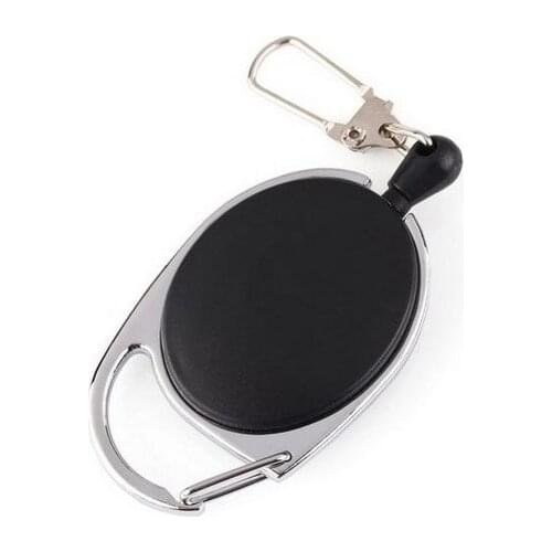 Retractable Pull Badge Reel Zinc Alloy ABS Plastic ID Lanyard Name Tag Card Badge Holder Reels Recoil Belt Key Ring Chain Clips