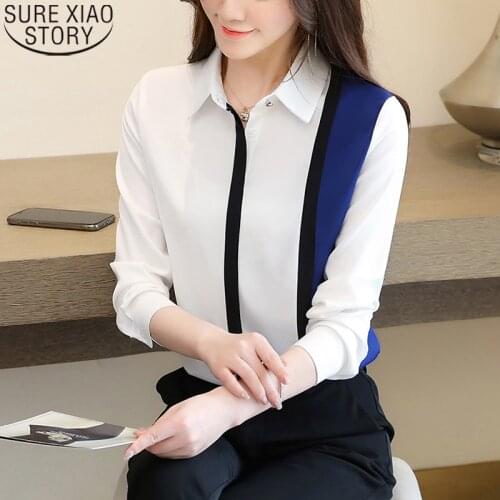 Autumn New Shirt European White Long Sleeve Shirt Women All-match Fashion 2021 Solid Turn-down Collar Blusas Cardigan 11096