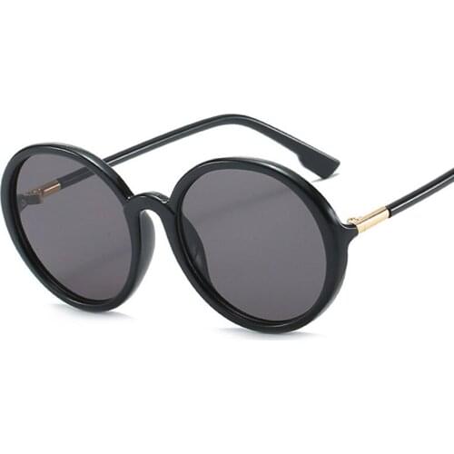 Veshion High Quality Shop Counters Vintage Sunglasses Women Round Luxury Brand Designer UV400 Gradient Sunglasses Ladies Retro
