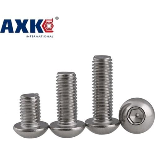 10# #10-24*1/2 #10-24*5/8 1/2" 5/8" 304 Stainless Steel US UNC Coarse Thread Bolt Hexagon Socket Pan Round Button Head Screw