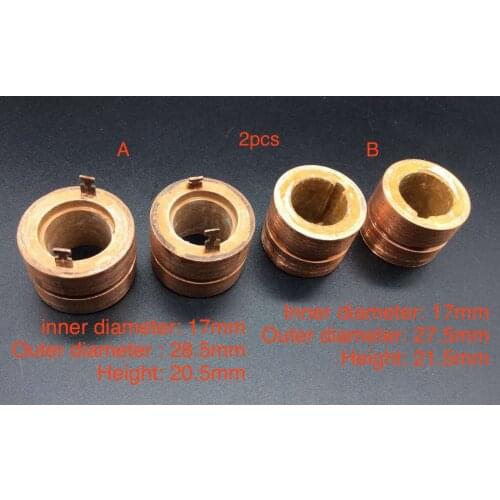 2PCS for Volkswagen old Santana Jetta car generator copper head slip ring collector