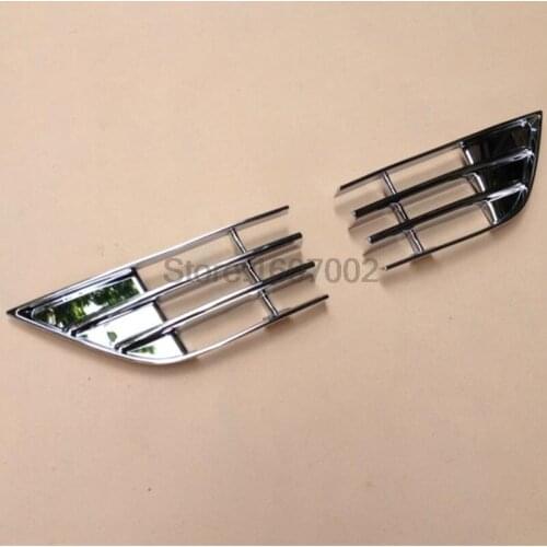 For Mazda 6 M6 Atenza 2013 2014 2015 Chrome Front Bottom Grille Grill Frame Protector Cover Trim Car styling 2pcs