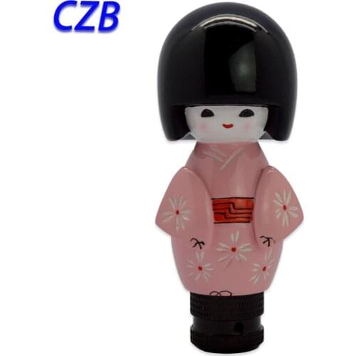 2020 Universal Manual Interior Parts Gear Stick Shift Shifter Lever Knob Pink Kimono Dolls Marches Fast shipping
