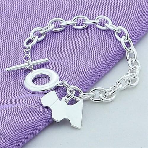 New 925 Silver Delicate Little Dog TO clasp Bracelet For Women Wedding Engagement Birthday Anniversary Fashion Jewelry