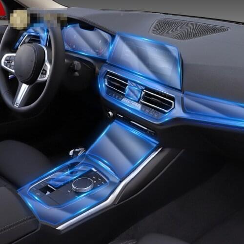 For BMW G20 G21 Series 3 2019-2021 Car Interior Center Console Clear TPU Protective Film Anti-Scratch Refurbish Film Refurbishme
