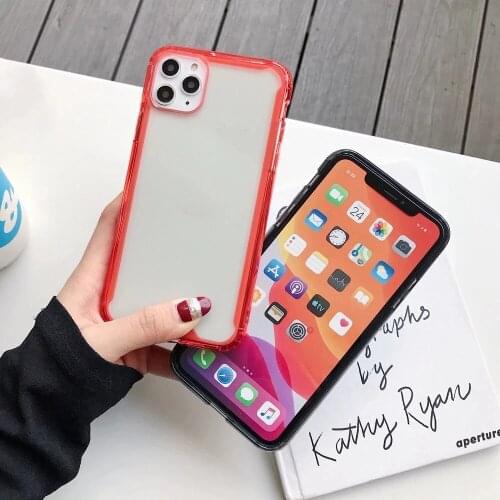 A Transparent Phone Case For iPhone 11 12 Pro Max X XS MAX XR 8 7 6 6S Plus SE2020 12MINI 11Pro Shockproof Protection Hard Cover