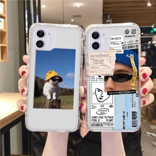 Clear Back Cover Case i Phone 11 Pro Case For iPhone12 Pro Max Protective Bumper For iPhone 11 Pro XS MAX XR X 6 6S 7 8 Plus SE