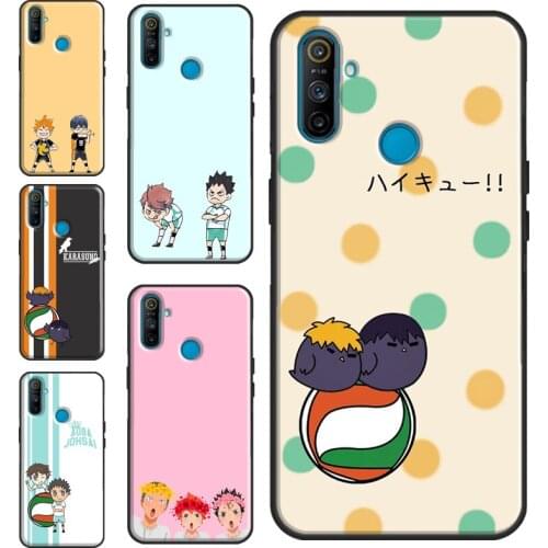 Anime Haikyuu Karasuno Case For OnePlus 8 Pro 9 Pro Nord 7T 8T 9R Cover For Realme C21 C15 C11 C3 GT Q3 6 7 8 Pro
