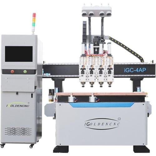 Four Processes 1325 Wood Machine Nesting Cnc Router Automatic Wooden Furniture Making Machine