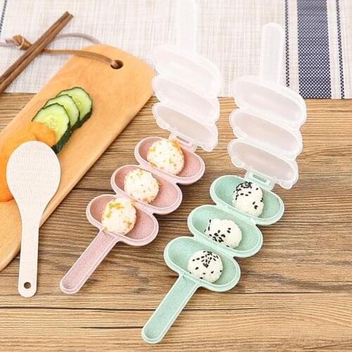 Childrens Rice Ball Mold Shake It to Make Rice Balls Complementary Food Kitchen Tools for Kids DIY Lunch Mini Rice Paddle
