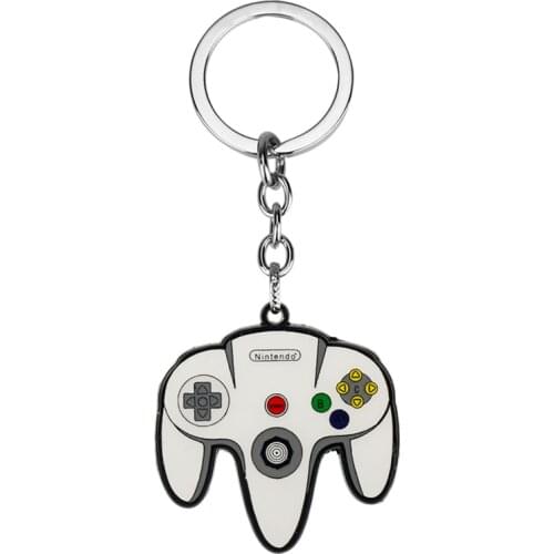 Game Controller Keychain Alloy Rubber Pendant keyholder Backpack Key Ring toy model Pendant Key Chains