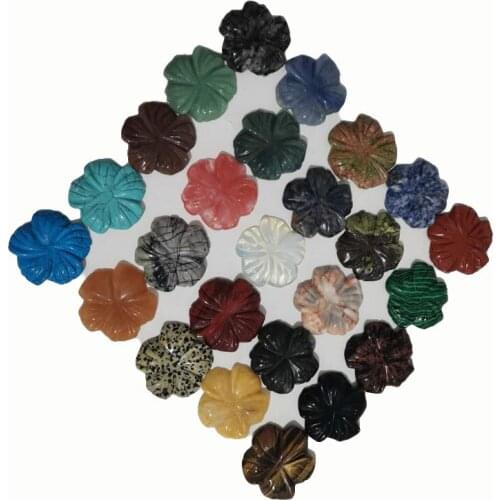 Customize Wholesale High Quality Gemstone Crystal Quartz Various Materials Flower Hand Carved Flowers Statue for Gift ZY