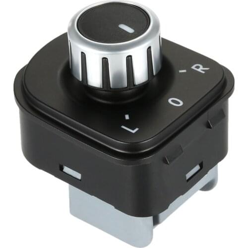 KKMOON Side View Mirror Rear View Mirror Switch Adjust Plating Control Knob with Heat for VW Golf 5/Sagitar/ car style