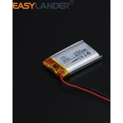 581533 Rechargeable Lithium Li Polymer 3.7V 250mAh Li-ion Battery For Bluetooth Headset Bracelet Wrist Watch Game Player