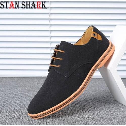 New Spring Autumn Mens Casual Shoes Matte Leather Mens Lace Up Casual Shoes Men Single Suede Shoes Large Size 38-48